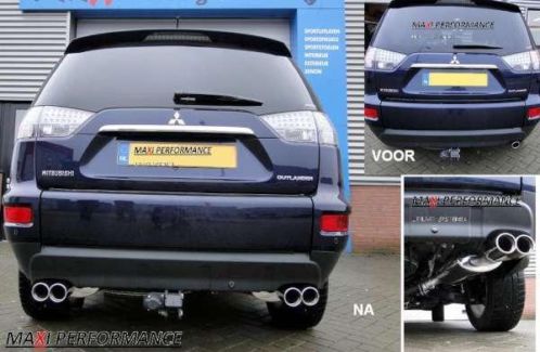 RVS Sportuitlaat Uitlaat op maat voor Mitsubishi Outlander