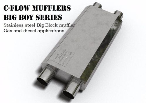 RVS uitlaat demper C-Flow Mufflers Big Boy Serie