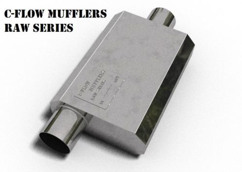 RVS uitlaat demper C-Flow Mufflers RAW Serie