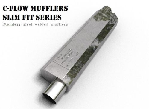 RVS uitlaat demper C-Flow Mufflers Slim Fit Serie