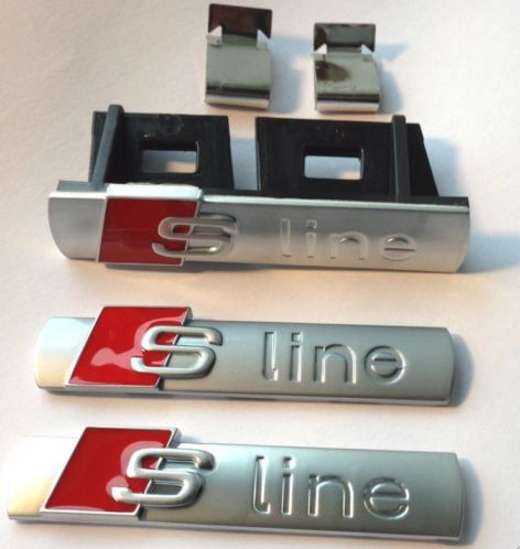 S line SLine 2x zij embleem 1x grill logo SET PRIJS 19,95 