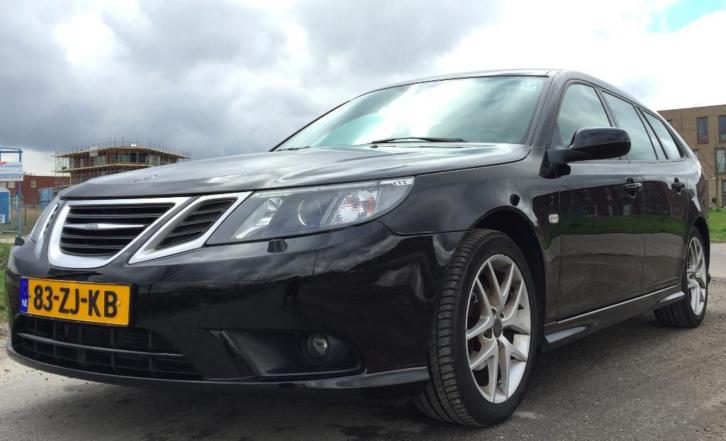 Saab 9-3 1.9 TID Sport Estate Business Automaat 2008 Zwart