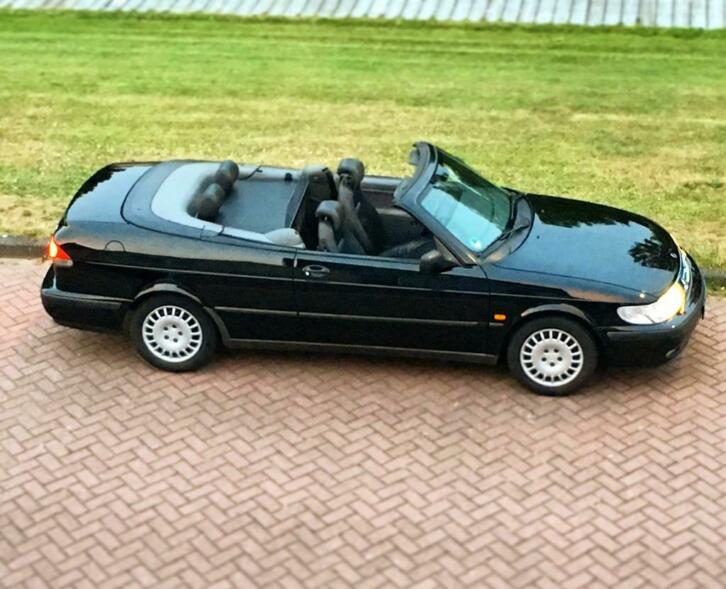 Saab 9-3 2.0 I Cabrio 1999 Zwart, uitzonderlijke staat.