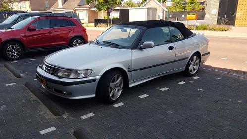 Saab 9-3 2.0 T Cabrio 2001 Grijs APK juli 23. Vakantieklaar