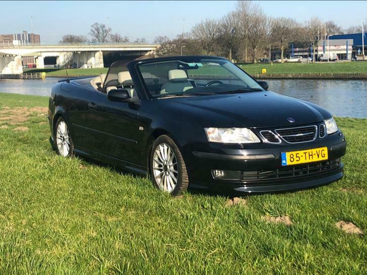 Saab 9-3 2.0 Turbo Aero Cabrio AUT 2005 Zwart nieuwe motor