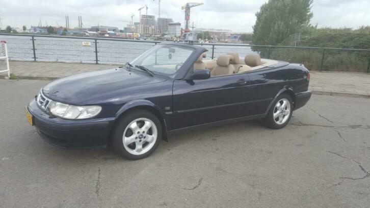 Saab 9-3 2.0 TURBO Cabrio 2002 Blauw YOUNGTIMER