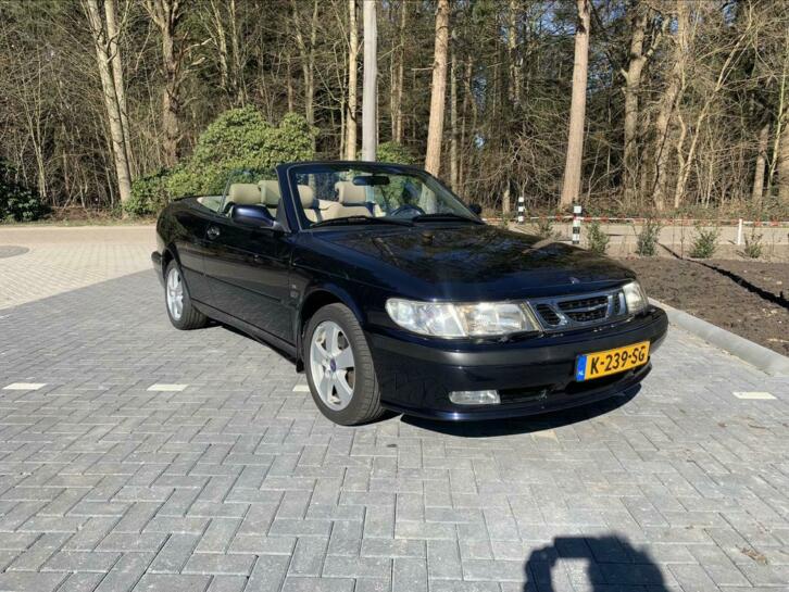 Saab 9-3 2.0SE Turbo Cabrio AUT 8- 2002 Blauw. Nieuwstaat