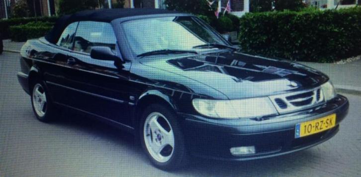 Saab 9-3 2.3 I Cabrio 1998 Zwart met nieuwe APK