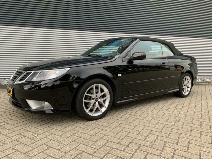 Saab 9-3 Cabrio AUT 2009 Zwart 2.0 ltr TX inleg 195pk Hirsh