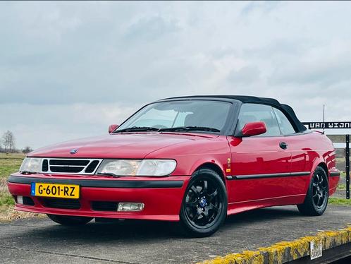 Saab 9-3 Cabrio SE 2.0 Turbo RHD AUTOMAAT LEDER ROOD UNIEK