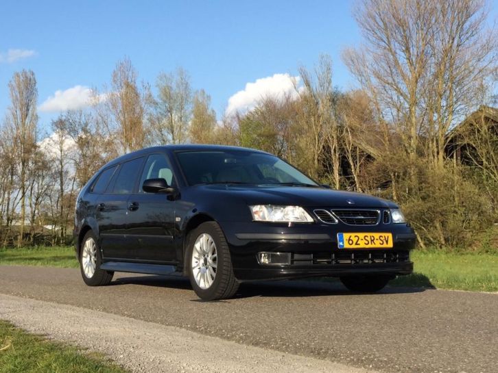 Saab 9-3 Vector 1.8 T Sport Estate 2006 Zwart 1e eigenaar