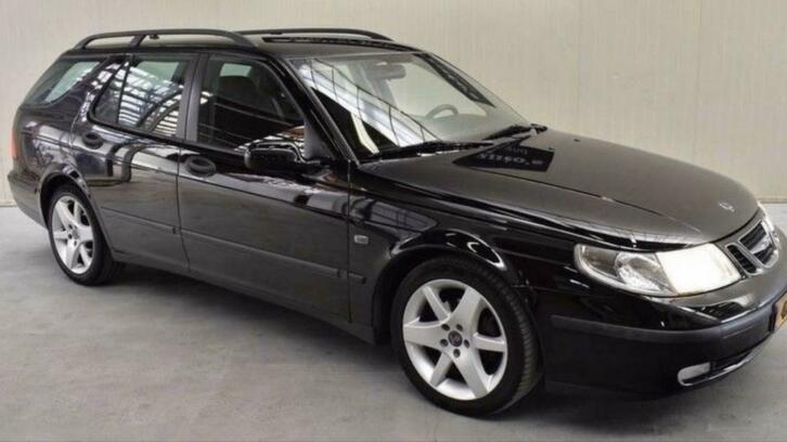 Saab 9-5 2.3 T Estate 2004 Zwart Youngtimer