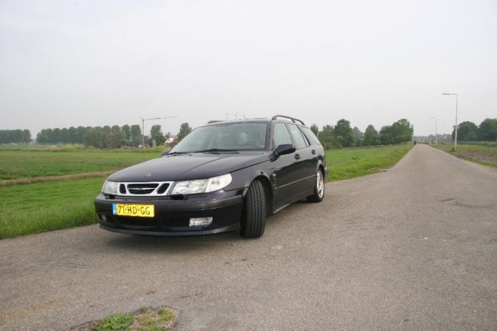 Saab 9-5 2.3 Turbo Aero Estate AUT 2001 BSR Leer Blauw