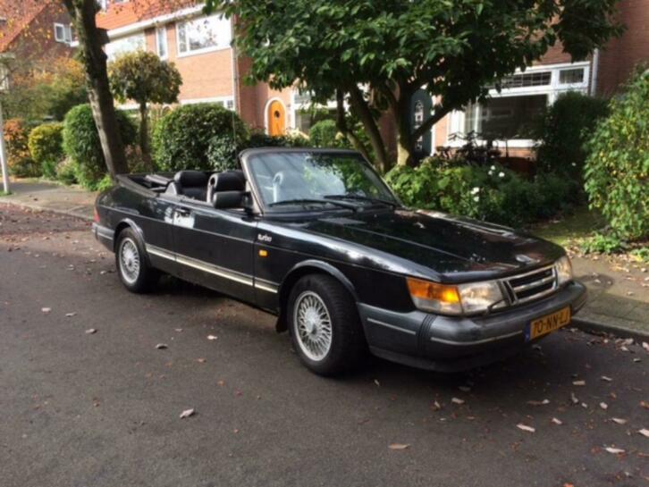 Saab 900 2.0 Turbo T16 Cabrio zwart 1990