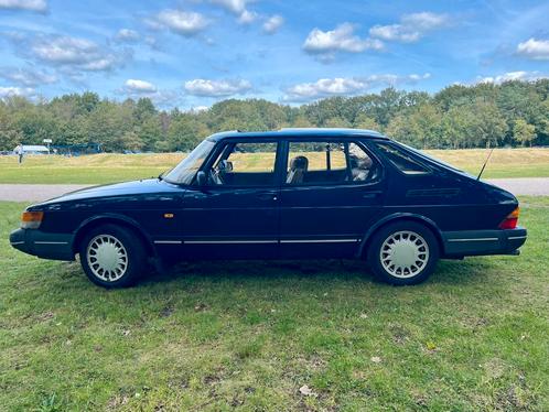 Saab 900i classic 2.0 1993  blauw, bruin leer, schuifdak