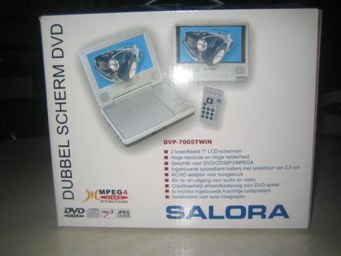SALORA Draagbare DVD speler met dubbelscherm 