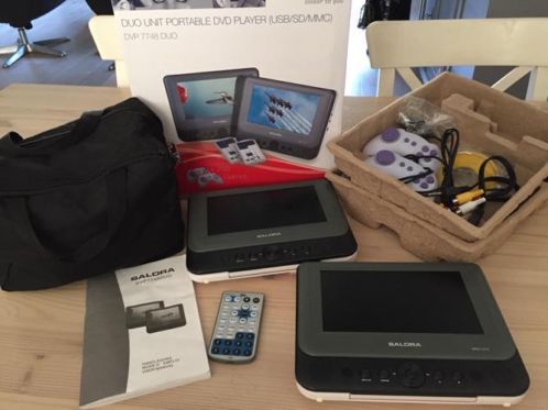 Salora duo portable dvd speler als nieuw
