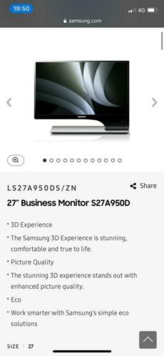Samsung 27 Inch Business Monitor 100 Werkend UNIEK DESIGN 