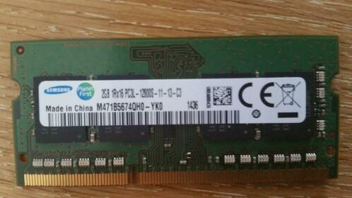 SAMSUNG 2GB 1Rx16 DDR3 PC3L-12800S MEMORY RAM M471B5674QHO-Y