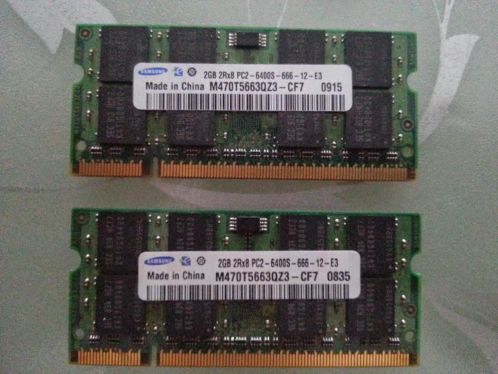 Samsung 2x 2GB PC2-6400S voor Samsung NP-R510 Series