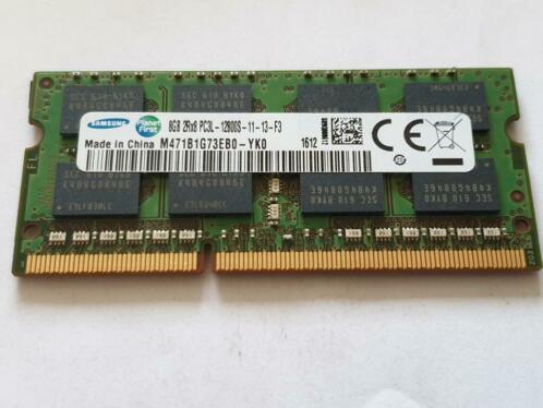 Samsung 8gb laptop ram geheugen ddr3 pc3L 12800s