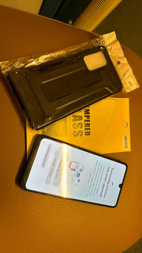 Samsung A33 5G smartphone met nieuwe caseampscreen protector