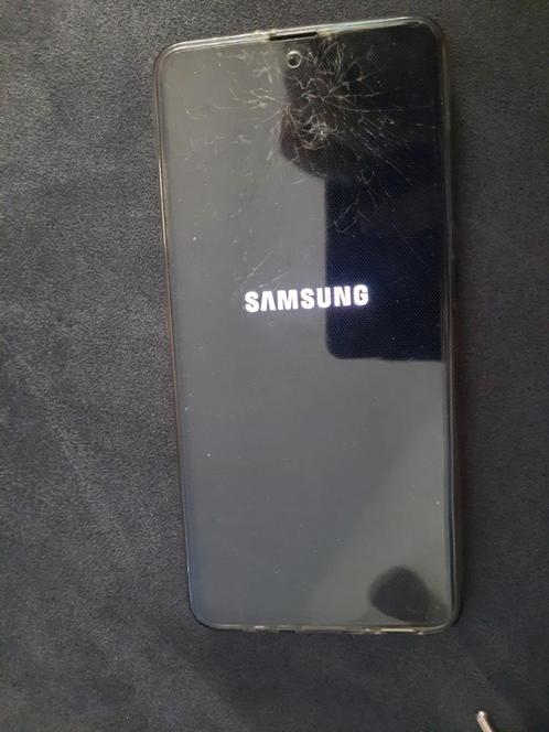 Samsung A51 blauw met kapot scherm full tpu cover en lader