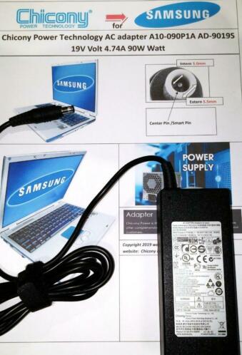 Samsung Chicony A10-090P1A Adapter 19V 4.74A 90W Origineel