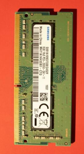 Samsung DDR4, 8gb, 2666Mhz, SODIMM werkgeheugen
