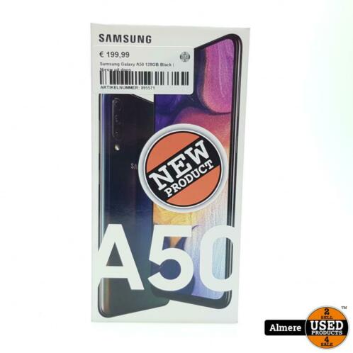 Samsung Galaxy A50 128GB Black  Nieuw uit doos