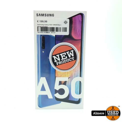 Samsung Galaxy A50 128GB Blue  Nieuw uit doos
