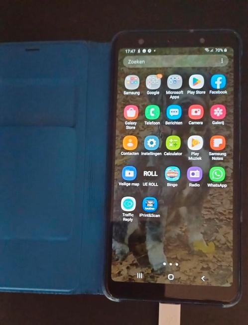 Samsung Galaxy A7 van 2018. Gebruikt, is zo goed als nieuw.