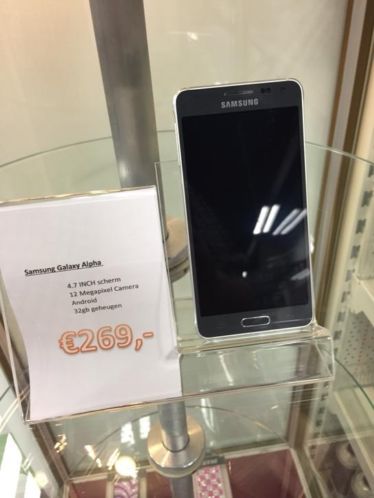 Samsung Galaxy Alpha 32gb zwart - Goede staat  Garantie