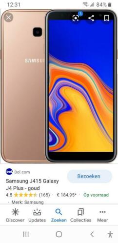 Samsung galaxy j 4 plus goud kleur