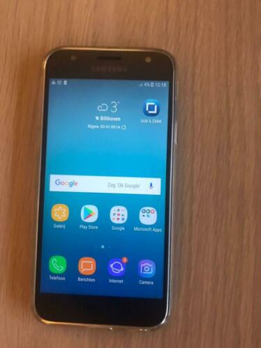 Samsung Galaxy J3, inclusief oplader en transparant hoesje