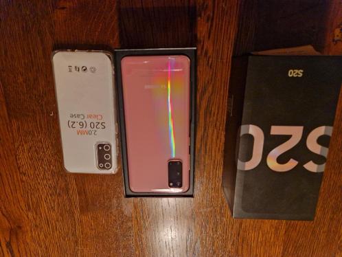 Samsung galaxy S20 roze dual sim inclusief nieuw hoesje en o