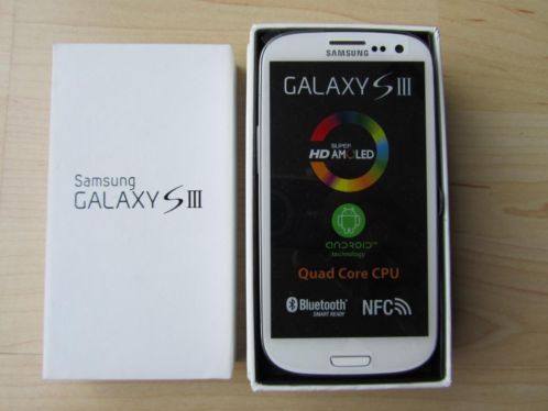 Samsung Galaxy s3 wit 16GB Simlokvrij complet in doos