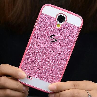 Samsung Galaxy s5 Bling glitter case roze of wit.