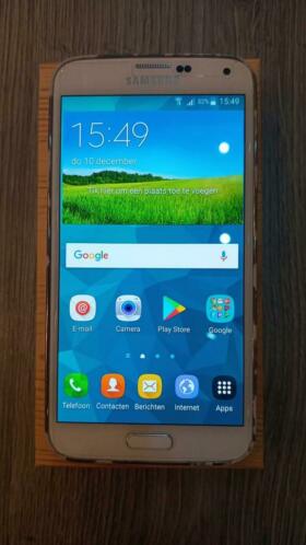 Samsung Galaxy S5 werkt prima inclusief hoesje en Glas