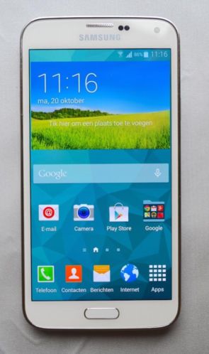 Samsung Galaxy S5 wit, perfecte staat, 1 jaar garantie, bon