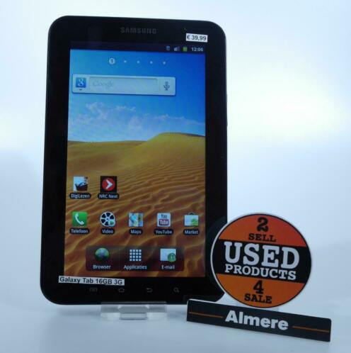 Samsung Galaxy Tab 16GB 3G  Nette staat met garantie