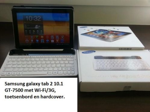 Samsung galaxy tab 2 10.1 GT-7500 met 3G Wi-Fi toetsenbord