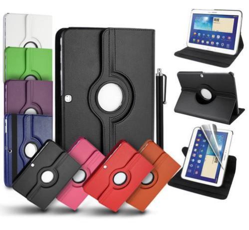Samsung Galaxy Tab 3 10.1 Roterende case hoes cover Gratis v