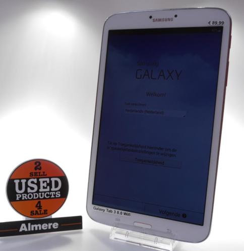 Samsung Galaxy Tab 3 8.0 Wit  Nette staat met garantie