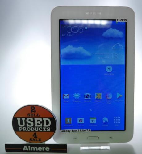 Samsung Galaxy Tab 3 Lite 7.0 Wifi Wit  Nette staat met Gar