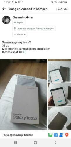 Samsung galaxy tab s2  bieden vanaf 100