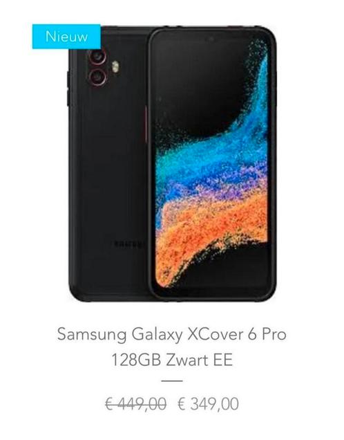 Samsung Galaxy Xcover 6 pro 128GB zwart