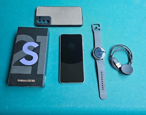 Samsung S21 5G dubbel sim lila plus Samsung Smart Watch