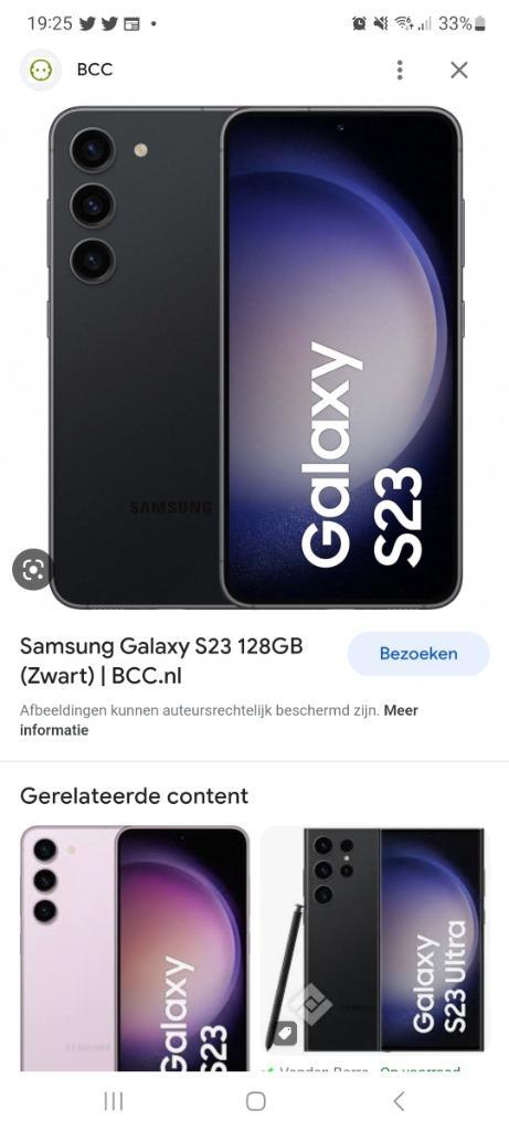 Samsung S23 128gb zwart  nieuw in doos