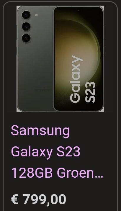 Samsung S23 groen 128gb (Geseald)